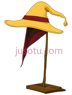 魔法师帽,卡通,黄色PNG