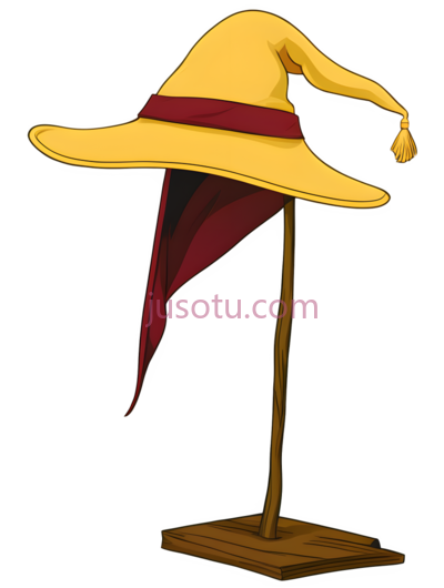 魔法师帽,卡通,黄色, PNG