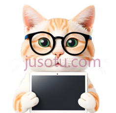 猫,戴眼镜,橙色PNG