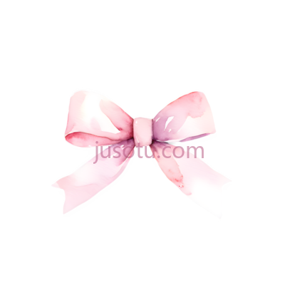 水彩画,婴儿粉,蝴蝶结, PNG