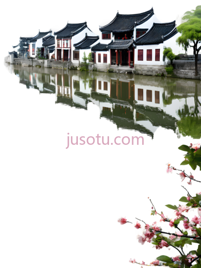 水乡,古镇,风景,建筑, PNG