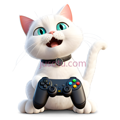 卡通猫,三维动画,白色, PNG