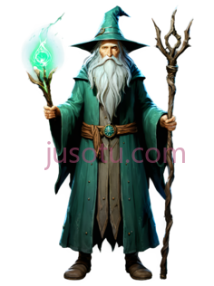 巫师,奇幻,绿色PNG