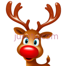 驯鹿,卡通,棕色, 红色PNG