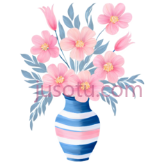 花瓶,条纹,蓝色,白色PNG