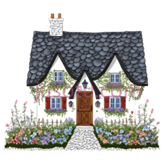 小屋,乡村,白色, 红色, 绿色PNG