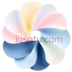 花瓣,渐变,黄色,粉色,蓝色,绿色PNG