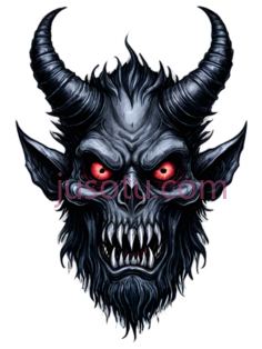 恶魔,卡通,黑色PNG