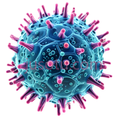 病毒,卡通,蓝色,粉色PNG