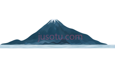 富士山,白色,蓝色, PNG