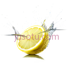 柠檬,切片,水花PNG