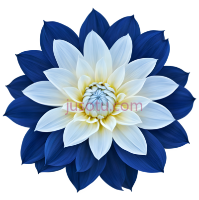 蓝色,大丽花,花瓣, PNG