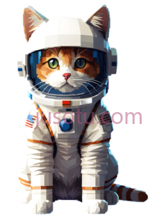 穿宇航服的猫PNG
