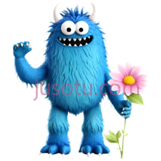 怪兽,小花, PNG