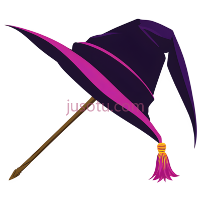 魔法帽,卡通,紫色, PNG