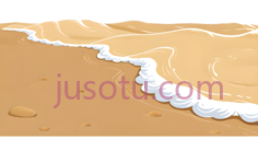 海滩,卡通,米色,白色PNG