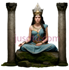 雕像,古代,蓝色,金色PNG