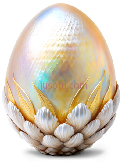 珍珠,金色,龙蛋,扇贝壳, PNG