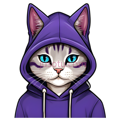 猫咪,头盔,紫色, PNG