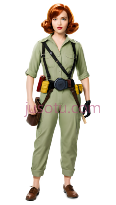 女性,军事,绿色PNG