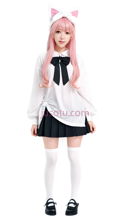 女性,猫耳朵帽子, PNG
