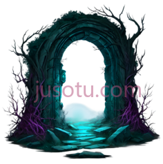 拱门,幻想,蓝色,紫色PNG