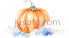 南瓜,水彩画,橙色PNG