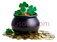 四叶草,卡通,绿色PNG