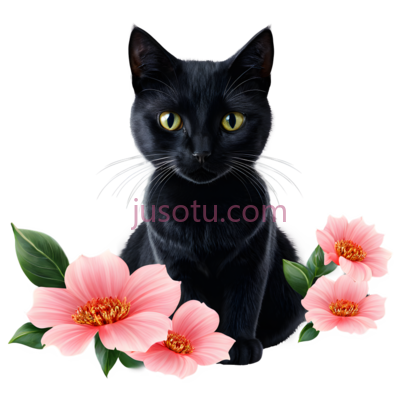 黑猫,卡通,黑色, PNG