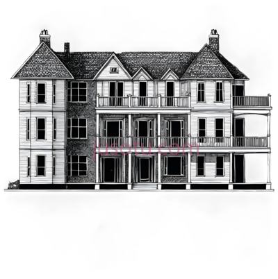 房屋,欧式,白色, PNG