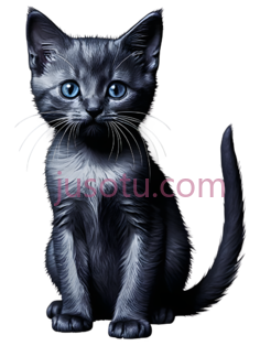 暗黑,侘寂,猫咪PNG