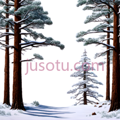 雪松,插画,棕色,白色PNG