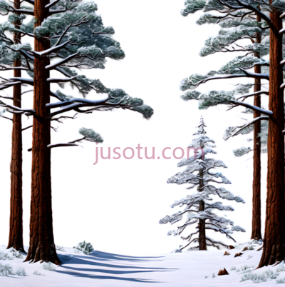 雪松,插画,棕色,白色, PNG