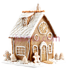 姜饼屋,装饰,棕色,白色PNG