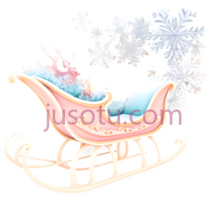 雪橇,卡通,粉色PNG