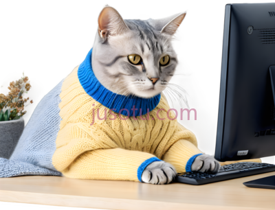 猫,穿着毛衣,灰色,黄色, PNG