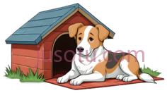 狗,卡通,棕色,白色,黑色PNG