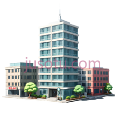 建筑,现代,蓝色, 灰色, 红色PNG