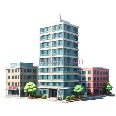 建筑,现代,蓝色, 灰色, 红色, PNG