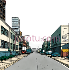 城市街道,插画,黑色,白色,灰色PNG