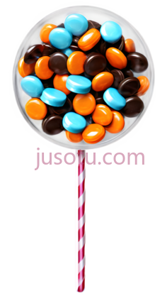糖果,棒棒糖,蓝色,橙色,棕色PNG