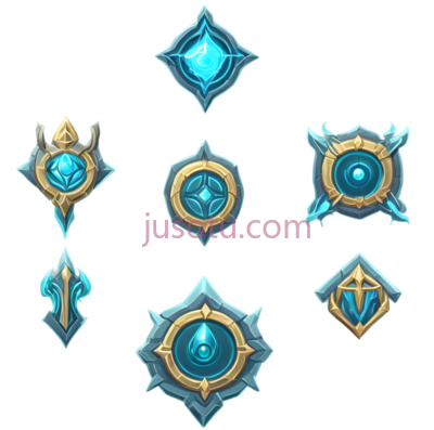 盾牌,幻想,蓝色,金色, PNG