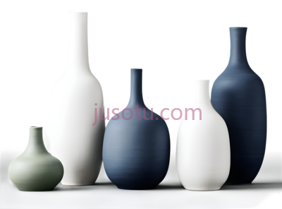花瓶,现代,白色,蓝色,浅绿色, PNG