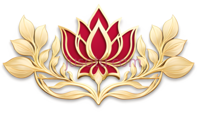 莲花,装饰性图案,红色,金色, PNG