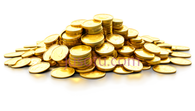 金币,堆叠,金色, PNG