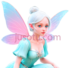 精灵,卡通,蓝色PNG