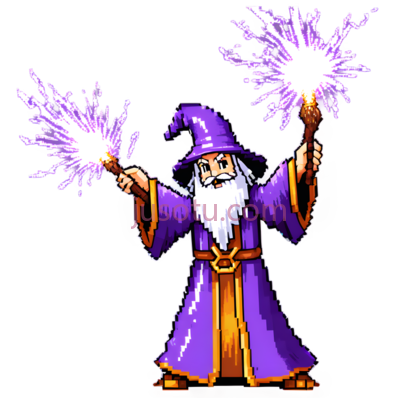 魔法师,卡通,紫色, PNG