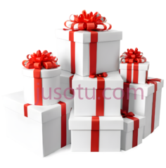 礼物盒,堆叠,白色,红色PNG