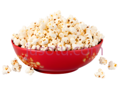 爆米花,碗状,红色PNG