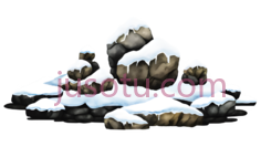 雪地岩石,卡通,白色,灰色PNG